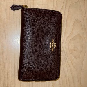 Chocolate brown coach wallet